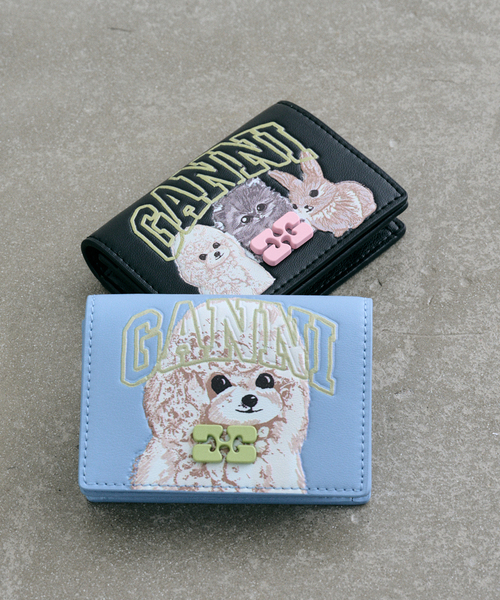 GANNI/ガニー Ganni Bou Card Holder With Flap An（カードケース）｜U