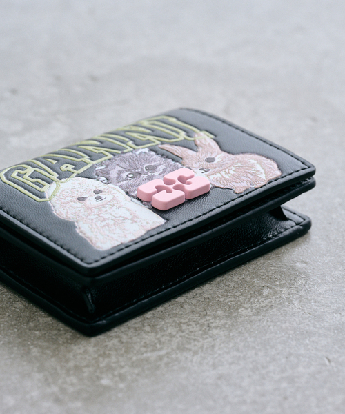 GANNI/ガニー Ganni Bou Card Holder With Flap An（カードケース）｜U