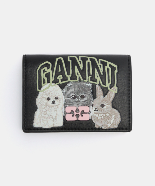 GANNI/ガニー Ganni Bou Card Holder With Flap An（カードケース）｜U