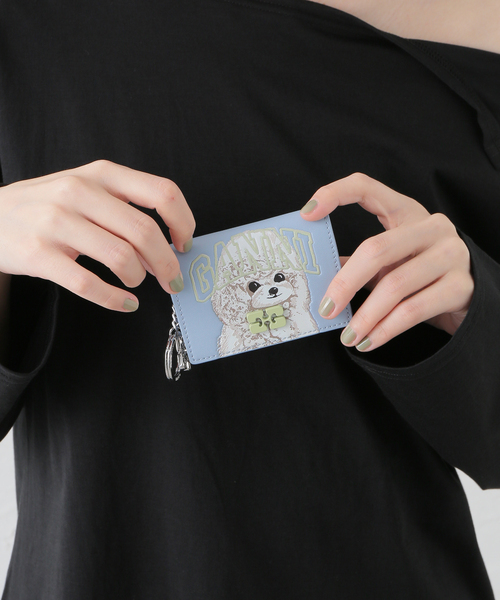 GANNI/ガニー Ganni Bou Card Holder With Flap An（カードケース）｜U