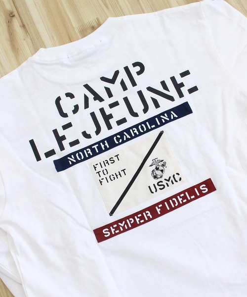 AVIREX(アヴィレックス)の「CAMP LEJEUNE PATCHED L/S T-SHIRT(Tシャツ/カットソー・メンズ・ホワイト/ブラック/ブルーグレー・M/L/XL/XXL)」の5枚目の写真