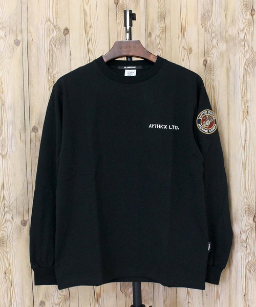 AVIREX(アヴィレックス)の「CAMP LEJEUNE PATCHED L/S T-SHIRT(Tシャツ/カットソー・メンズ・ホワイト/ブラック/ブルーグレー・M/L/XL/XXL)」の6枚目の写真
