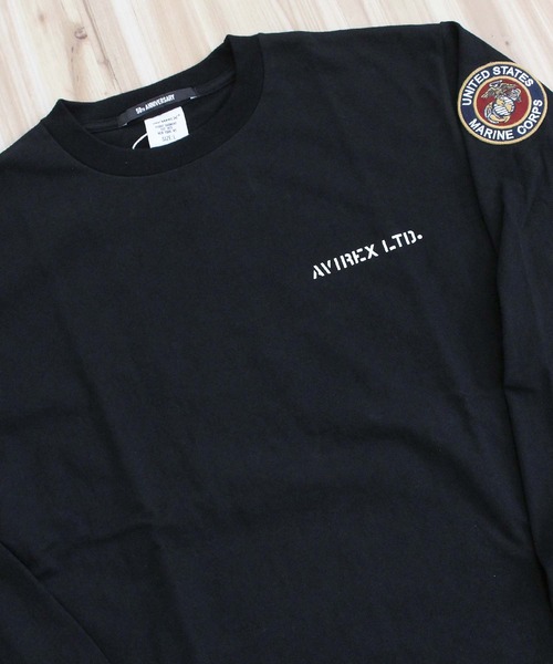 AVIREX(アヴィレックス)の「CAMP LEJEUNE PATCHED L/S T-SHIRT(Tシャツ/カットソー・メンズ・ホワイト/ブラック/ブルーグレー・M/L/XL/XXL)」の8枚目の写真