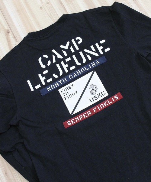 AVIREX(アヴィレックス)の「CAMP LEJEUNE PATCHED L/S T-SHIRT(Tシャツ/カットソー・メンズ・ホワイト/ブラック/ブルーグレー・M/L/XL/XXL)」の9枚目の写真