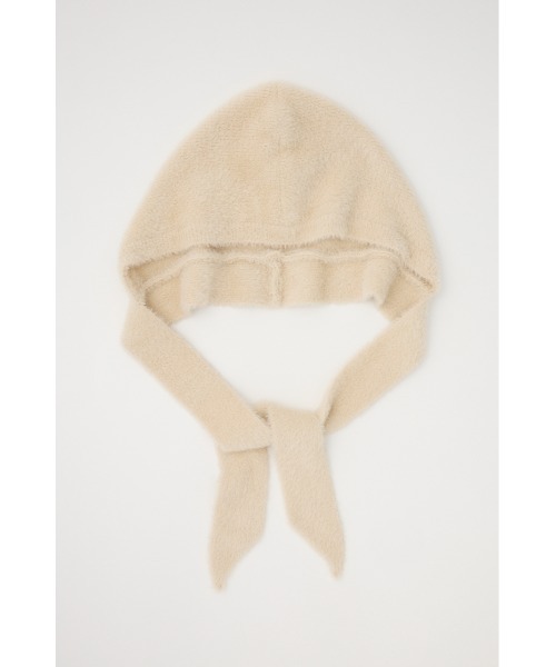 SLY（スライ）の「SHAGGY RIBBON BALACLAVA シャギー リボン バラクラバ 秋服 冬服（ニットキャップ/ビーニー・レディース・アイボリー/レッド・FREE）」の9枚目の写真