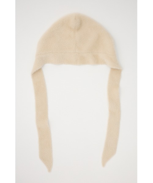 SLY（スライ）の「SHAGGY RIBBON BALACLAVA シャギー リボン バラクラバ 秋服 冬服（ニットキャップ/ビーニー・レディース・アイボリー/レッド・FREE）」の8枚目の写真