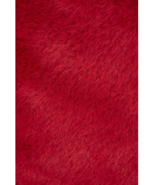 SLY（スライ）の「SHAGGY RIBBON BALACLAVA シャギー リボン バラクラバ 秋服 冬服（ニットキャップ/ビーニー・レディース・アイボリー/レッド・FREE）」の12枚目の写真