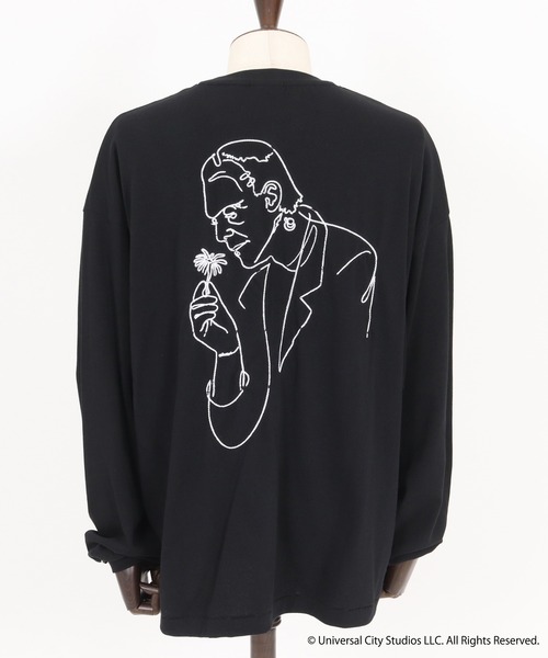ADAM PATEK(アダムパテック)の「ADAMPATEK/Frankenstein flower stitch long sleeve/フランケンシュタイン刺繍コラボロンT(Tシャツ/カットソー・メンズ・ホワイト/ブラック・1/2)」の16枚目の写真
