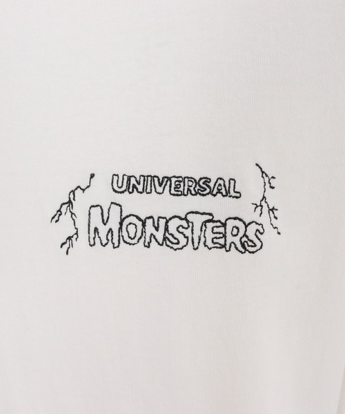ADAM PATEK(アダムパテック)の「ADAMPATEK/Frankenstein flower stitch long sleeve/フランケンシュタイン刺繍コラボロンT(Tシャツ/カットソー・メンズ・ホワイト/ブラック・1/2)」の9枚目の写真