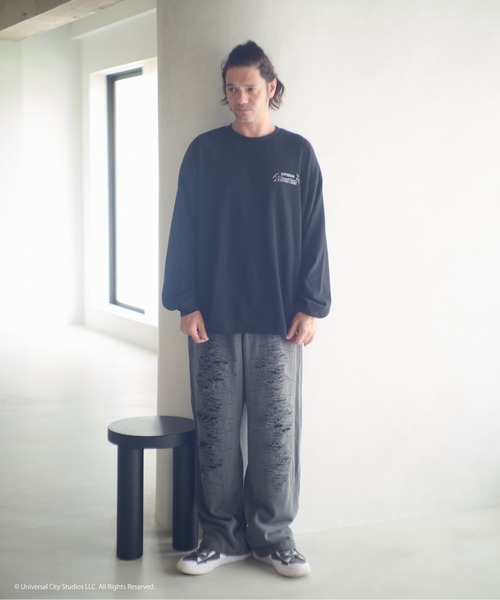 ADAM PATEK(アダムパテック)の「ADAMPATEK/Frankenstein flower stitch long sleeve/フランケンシュタイン刺繍コラボロンT(Tシャツ/カットソー・メンズ・ホワイト/ブラック・1/2)」の20枚目の写真