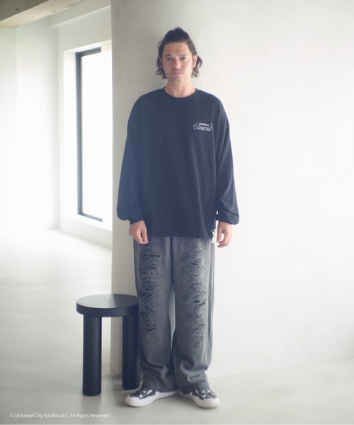 ADAM PATEK(アダムパテック)の「ADAMPATEK/Frankenstein flower stitch long sleeve/フランケンシュタイン刺繍コラボロンT(Tシャツ/カットソー・メンズ・ホワイト/ブラック・1/2)」の21枚目の写真