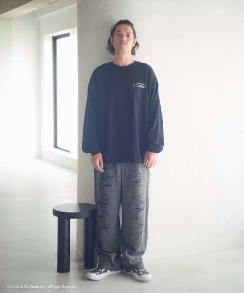 ADAM PATEK(アダムパテック)の「ADAMPATEK/Frankenstein flower stitch long sleeve/フランケンシュタイン刺繍コラボロンT(Tシャツ/カットソー・メンズ・ホワイト/ブラック・1/2)」の22枚目の写真