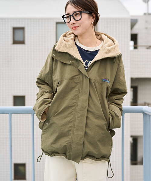 タグ付き✨MOUNTEN. リーフカモ ボアセーラーフーディリバーシブルブルゾン タグ付き✨MOUNTEN. リーフカモ ボアセーラーフーディ