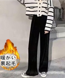 裏起毛 パンツ ワイドパンツ 2タイプ ジョガーパンツ レディース
