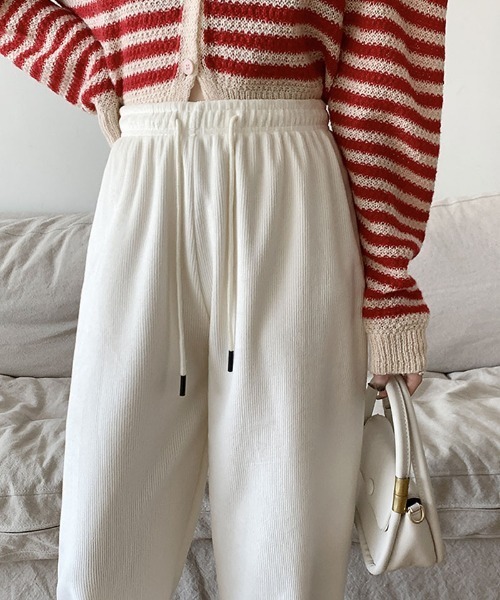 shoppinggo（ショッピングゴー）の「裏起毛 パンツ ワイドパンツ  2タイプ ジョガーパンツ レディース（その他パンツ・レディース・ベージュ系その他/ブラック/ブラック系その他/ベージュ・FREE）」の10枚目の写真