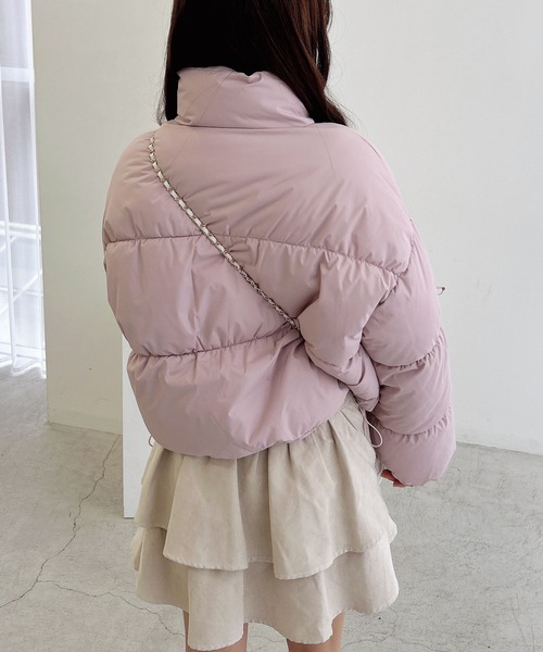 INGNI（イング）の「リボン付エコダウン（その他アウター・レディース・オフホワイト/ブラック/ピンク・M）」の9枚目の写真