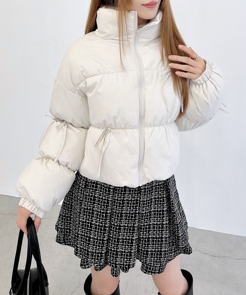 INGNI（イング）の「リボン付エコダウン（その他アウター・レディース・オフホワイト/ブラック/ピンク・M）」の19枚目の写真