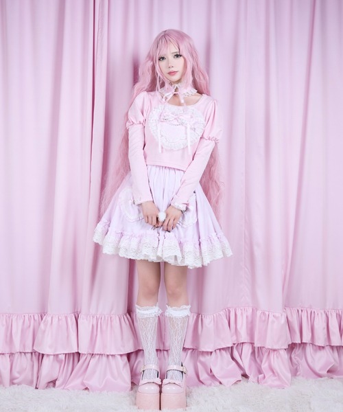 Skull illustration print heart skirt（スカート）｜AVENCHUMU