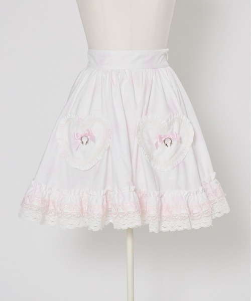 Skull illustration print heart skirt（スカート）｜AVENCHUMU