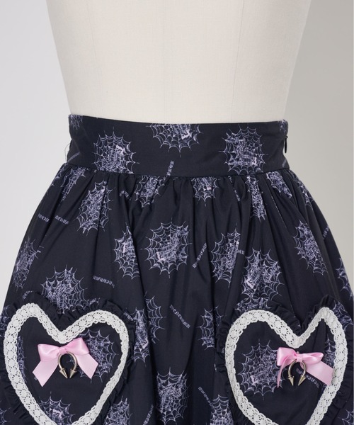 Skull illustration print heart skirt（スカート）｜AVENCHUMU