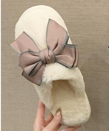 Dolce Fiora（ドルチェフィオラ）の「ふわふわリボンルームシューズ（ルームシューズ/スリッパ）」