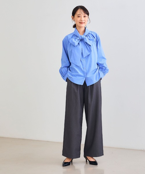 FUTATSUKUKURI フタツククリ　ボーンブラウス　ライトブルー シャツ FUTATSUKUKURI フタツククリ ボーンブラウス ライトブルー