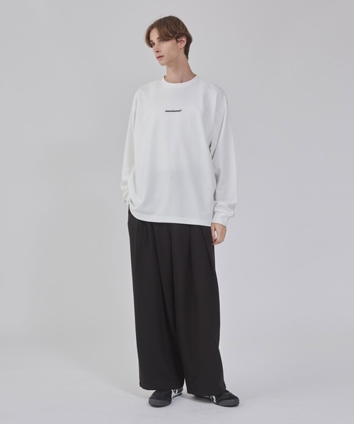 BROWNY（ブラウニー）の「BROWNY/AIRFUNCTIONシンプルロゴロンT（Tシャツ/カットソー・メンズ・ホワイト/ブラック・MEDIUM/LARGE）」の7枚目の写真