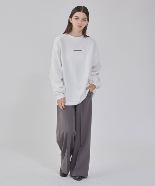 BROWNY（ブラウニー）の「BROWNY/AIRFUNCTIONシンプルロゴロンT（Tシャツ/カットソー・メンズ・ホワイト/ブラック・MEDIUM/LARGE）」の8枚目の写真