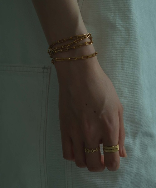 Bilan（ビラン）の「【Bilan】Veins Ring/ジグザクサークル 透かし石なし（リング・レディース・ゴールド・5号/9号）」の4枚目の写真
