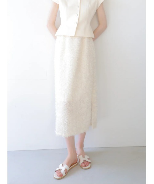 swane(スワネ)の「flower skirt(スカート・レディース・アイボリー/ブラック・FREE)」の5枚目の写真
