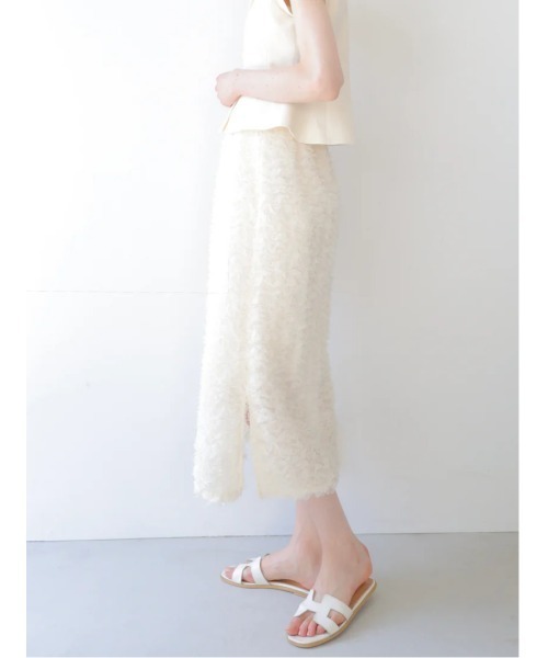 swane(スワネ)の「flower skirt(スカート・レディース・アイボリー/ブラック・FREE)」の6枚目の写真