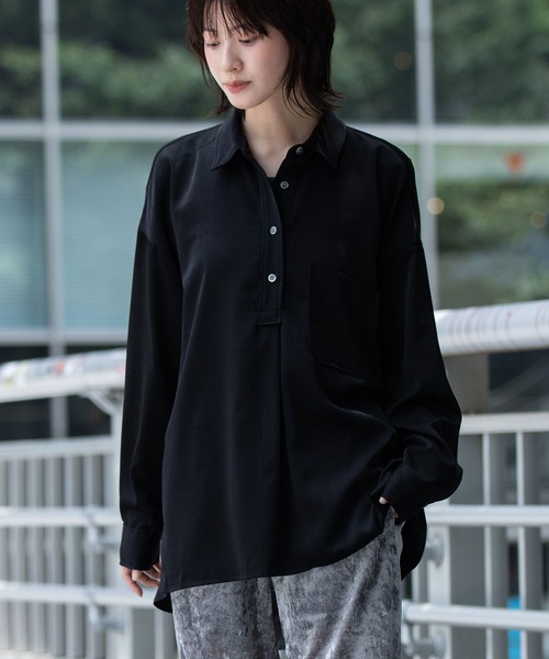 AVENIRETOILE/ブラウス/新品未使用/ブラック AOYAMA 【洋服の青山】ゼロプレッシャー ブラウス 長袖 レディース