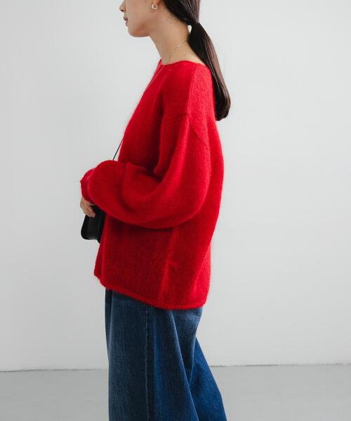 一部WEB限定カラー』ヘアリールーズニット（ニット/セーター）｜URBAN