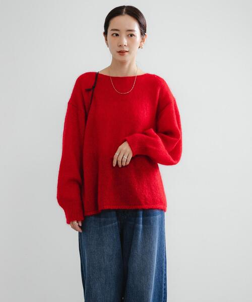 一部WEB限定カラー』ヘアリールーズニット（ニット/セーター）｜URBAN