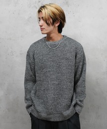 SUNNY  SPORTS（サニースポーツ）の「SUNNY SPORTS / サニースポーツ WAFFLE MIX CREW SWEATER ワッフル ミックス糸 クルーネックセーター（ニット/セーター・メンズ）」