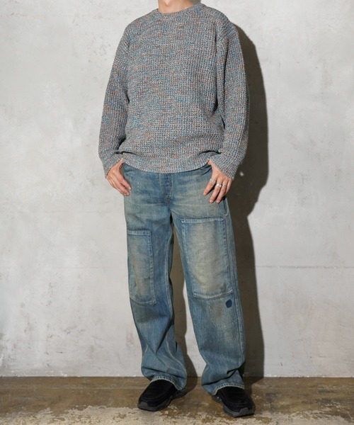 SUNNY SPORTS(サニースポーツ)の「SUNNY SPORTS / サニースポーツ WAFFLE MIX CREW SWEATER ワッフル ミックス糸 クルーネックセーター(ニット/セーター・メンズ・オレンジ/グレー/レッド・MEDIUM/LARGE)」の13枚目の写真