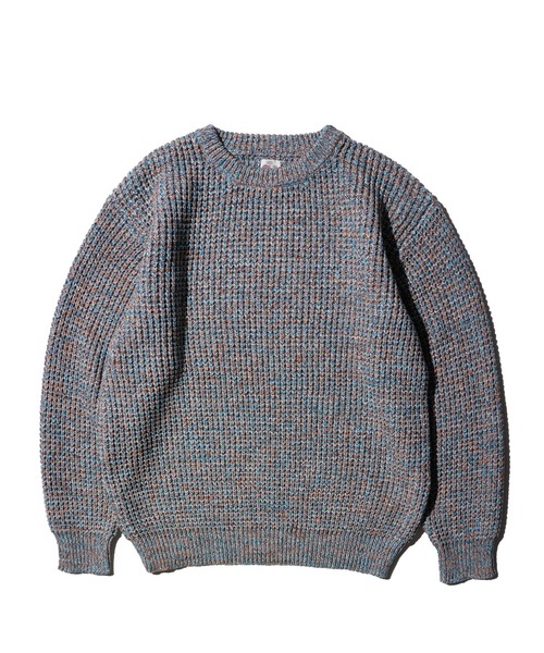 SUNNY SPORTS(サニースポーツ)の「SUNNY SPORTS / サニースポーツ WAFFLE MIX CREW SWEATER ワッフル ミックス糸 クルーネックセーター(ニット/セーター・メンズ・オレンジ/グレー/レッド・MEDIUM/LARGE)」の14枚目の写真