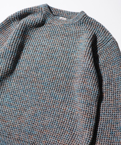 SUNNY SPORTS(サニースポーツ)の「SUNNY SPORTS / サニースポーツ WAFFLE MIX CREW SWEATER ワッフル ミックス糸 クルーネックセーター(ニット/セーター・メンズ・オレンジ/グレー/レッド・MEDIUM/LARGE)」の16枚目の写真