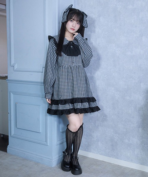 Whinny(ホワイニー)の「Whinny/《2個セット★》ごきげんMAXわんぴっぴ(ワンピース・レディース・サックスブルー/ブラック/ホワイト・FREE)」の3枚目の写真