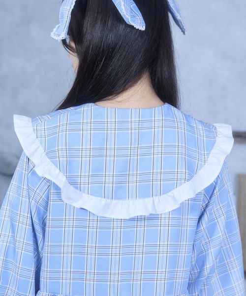 Whinny(ホワイニー)の「Whinny/《2個セット★》ごきげんMAXわんぴっぴ(ワンピース・レディース・サックスブルー/ブラック/ホワイト・FREE)」の5枚目の写真