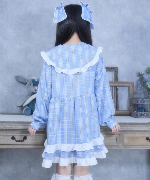 Whinny(ホワイニー)の「Whinny/《2個セット★》ごきげんMAXわんぴっぴ(ワンピース・レディース・サックスブルー/ブラック/ホワイト・FREE)」の6枚目の写真