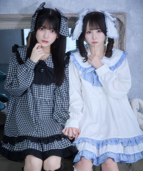 Whinny(ホワイニー)の「Whinny/《2個セット★》ごきげんMAXわんぴっぴ(ワンピース・レディース・サックスブルー/ブラック/ホワイト・FREE)」の14枚目の写真