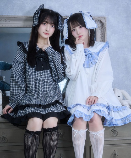 Whinny(ホワイニー)の「Whinny/《2個セット★》ごきげんMAXわんぴっぴ(ワンピース・レディース・サックスブルー/ブラック/ホワイト・FREE)」の13枚目の写真