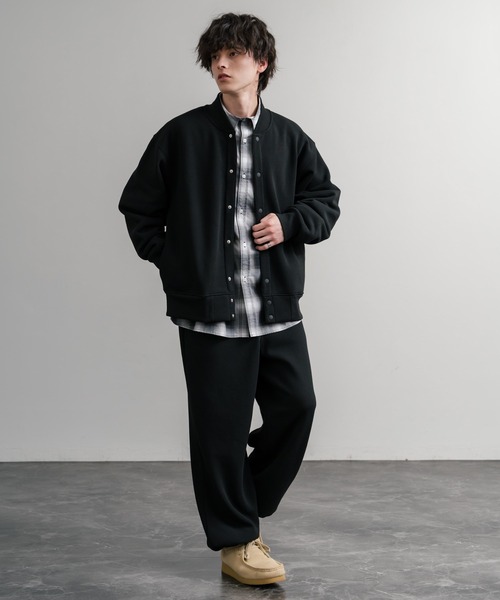 Rocky Monroe(ロッキーモンロー)の「オーバーサイズ ヘビーウェイト裏起毛スナップボタンカーディガン(カーディガン/ボレロ・メンズ・ブラック/チャコールグレー/オートミール/バーガンディー/杢グレー・M/L/LL)」の11枚目の写真
