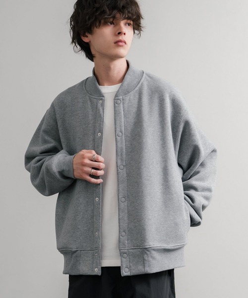 Rocky Monroe(ロッキーモンロー)の「オーバーサイズ ヘビーウェイト裏起毛スナップボタンカーディガン(カーディガン/ボレロ・メンズ・ブラック/チャコールグレー/オートミール/バーガンディー/杢グレー・M/L/LL)」の17枚目の写真