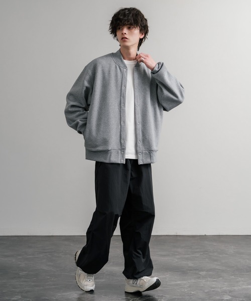 Rocky Monroe(ロッキーモンロー)の「オーバーサイズ ヘビーウェイト裏起毛スナップボタンカーディガン(カーディガン/ボレロ・メンズ・ブラック/チャコールグレー/オートミール/バーガンディー/杢グレー・M/L/LL)」の19枚目の写真