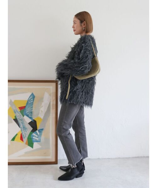 Ungrid（アングリッド）の「ヘムデザインストレッチデニム（デニムパンツ・レディース・ブルー/ブラック・24inch/25inch/26inch）」の13枚目の写真