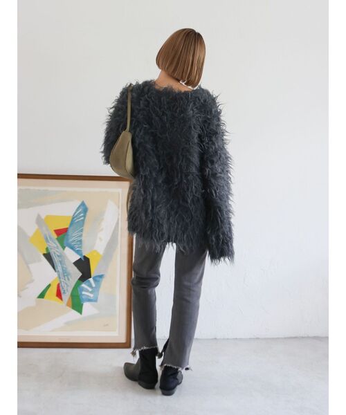 Ungrid（アングリッド）の「ヘムデザインストレッチデニム（デニムパンツ・レディース・ブルー/ブラック・24inch/25inch/26inch）」の19枚目の写真