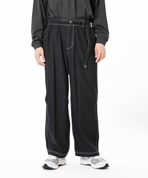 NEW BALANCE(ニューバランス)の「ジャージーデニムパンツ(デニムパンツ・メンズ・ネイビー/チャコールグレー・MEDIUM/LARGE/X-LARGE/SMALL)」の2枚目の写真