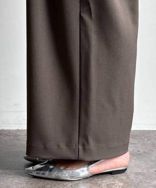 DouDou（ドゥドゥ）の「メランジタックワイドパンツ（その他パンツ・レディース・ブラウン/ダークブラウン/グレイッシュベージュ・FREE/TM）」の8枚目の写真